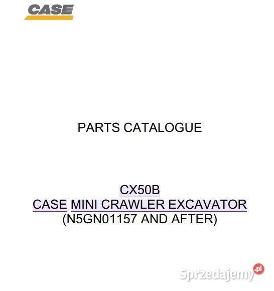 Case CX50B katalog części zamiennych koparka Kielce