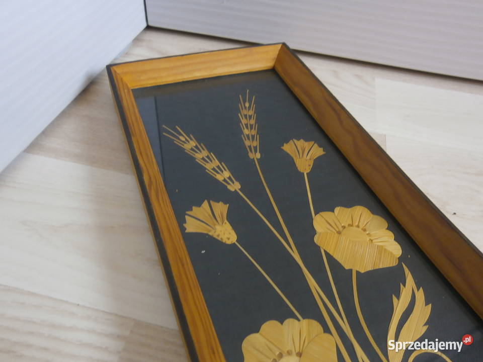 Obraz 41x17 w ramie rękodzieło vintage łódzkie Łódź