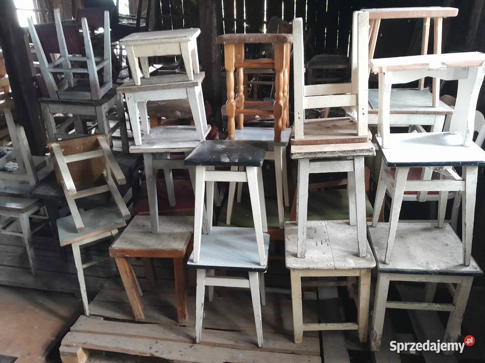 Różne stare krzesła krzesło zabytek do renowacji Dąbrowa Górnicza