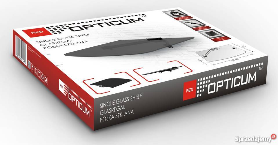 Półka pod Telewizor Uniwersalna Szklana Elektronika Kielce