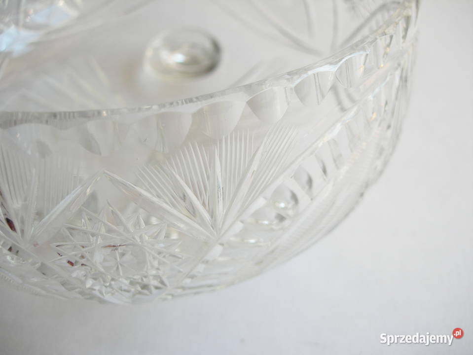 kryształowa żardiniera vintage PRL Częstochowa