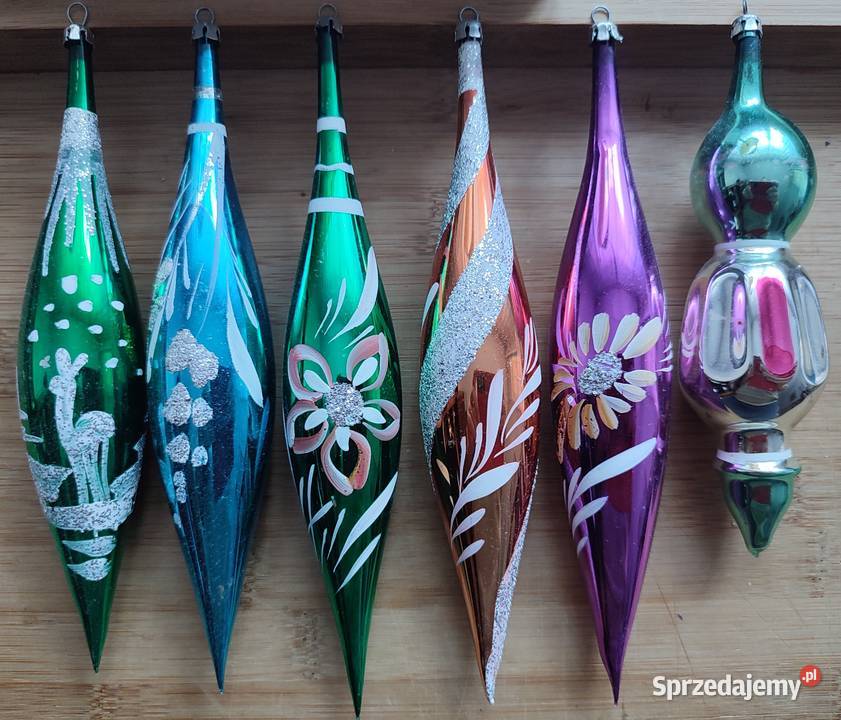 PRL ozdoby b ombki na choinkę 38 sztuk