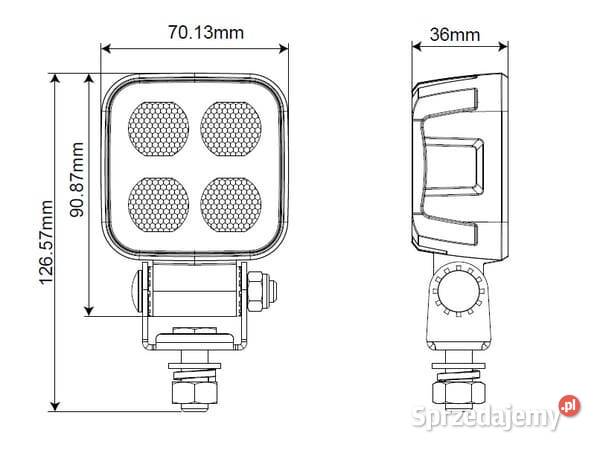 Lampa robocza LED kwadratowa 40W 2650lm 1224V Oświetlenie Kamionna sprzedam