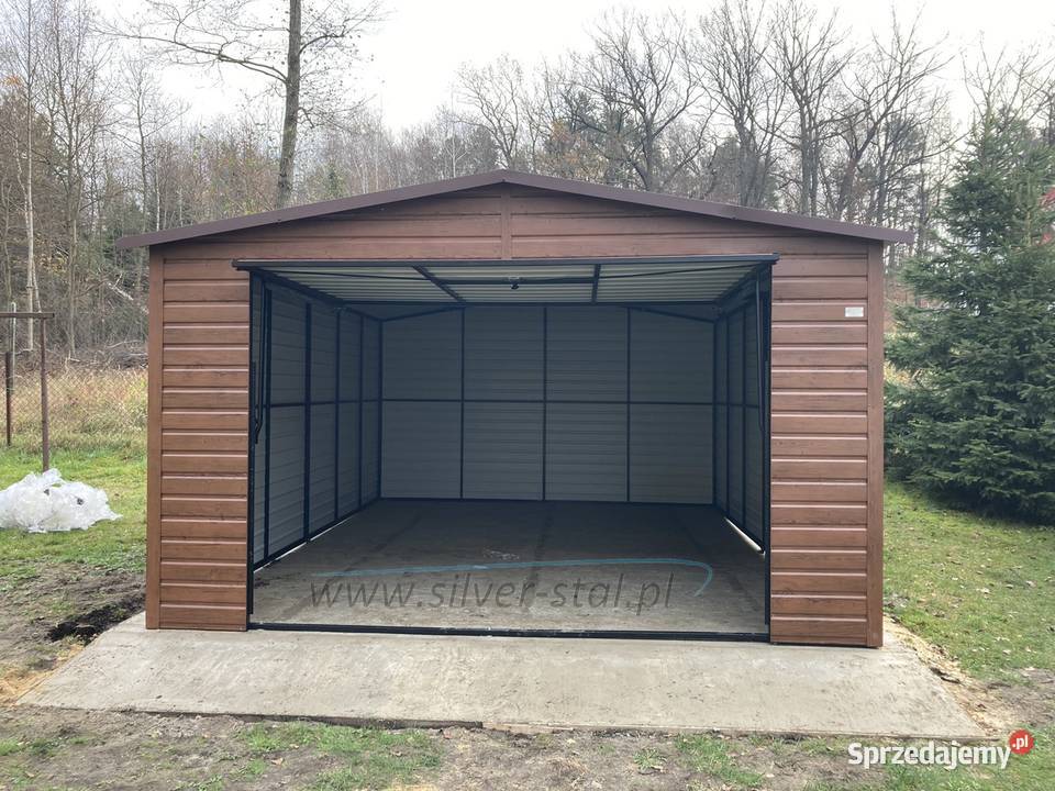 garaż blaszany 6x4 4x6 orzech złoty dąb garaże Sochaczew