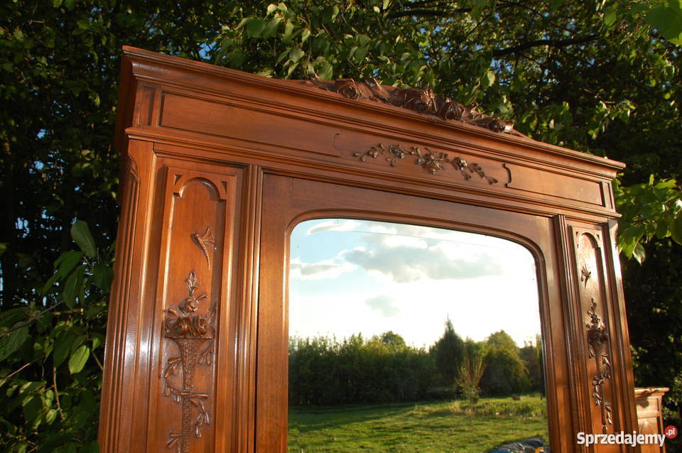 Francuska piękna szafa z kryształowym lustrem z Antyki, Sztuka, Kolekcje lubelskie Lublin