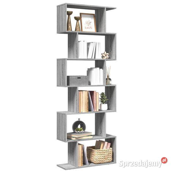 vidaXL Regał przegroda 6poziomowy szary dąb Warszawa