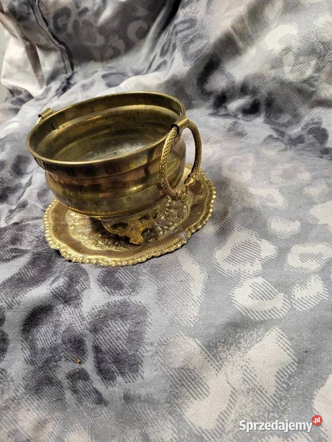 Naczynia świeczniki mosiężne i miedziane stare Częstochowa