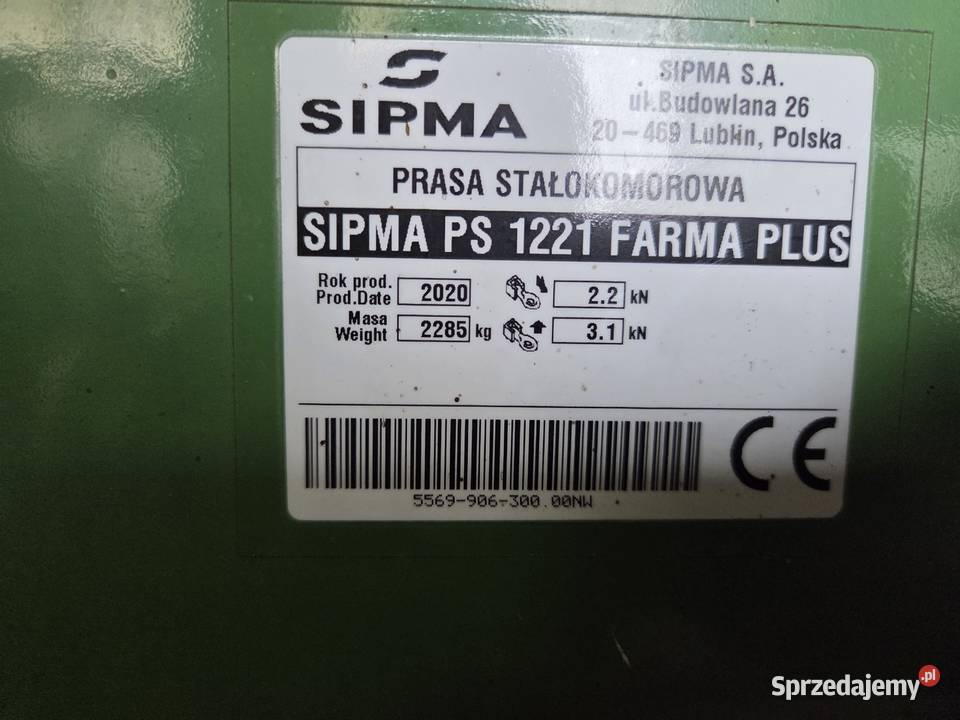 Sipma 1221 farma mazowieckie Ostrołęka