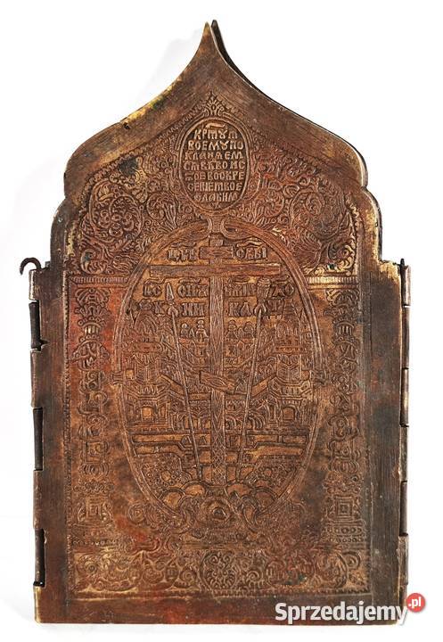 Ikona podróżna Tetraptyk XIXw 0421 Warszawa