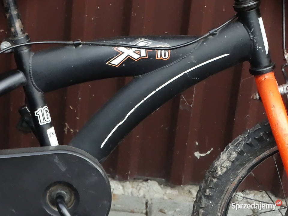 Rower dziecięcy XT 16 czarnopomarańczowy do Biłgoraj