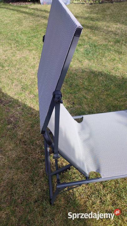 Leżak Łóżko składane z daszkiem materac