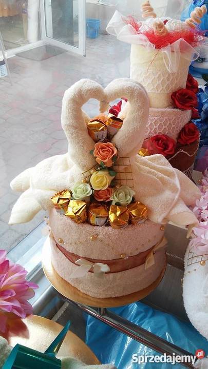 Torty z ręczników na ślub rocznicę urodziny mazowieckie Wołomin