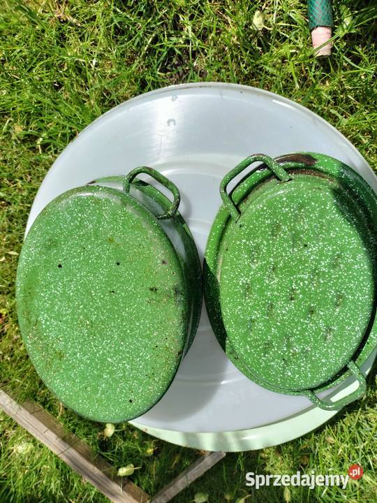 Brytwanka zielona emaliamała używana gęsiarka Choszczno