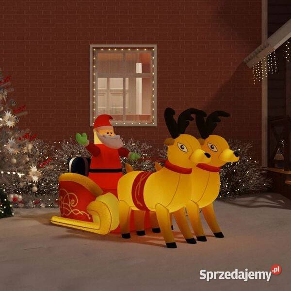 vidaXL Dmuchana ozdoba świąteczna Mikołaj i Boże Narodzenie mazowieckie