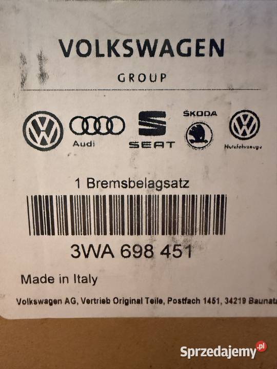 Klocki hamulcowe OE 3WA698451 zachodniopomorskie Stargard