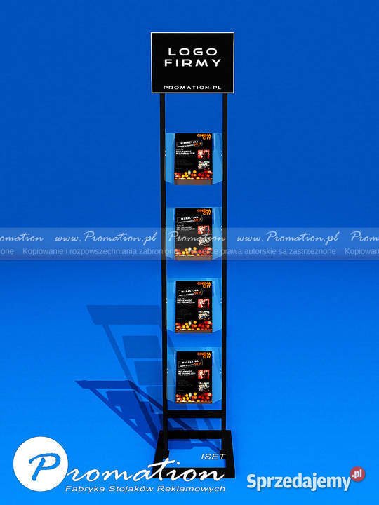 Stojak mobiny na kółkach na ulotki foldery Warszawa