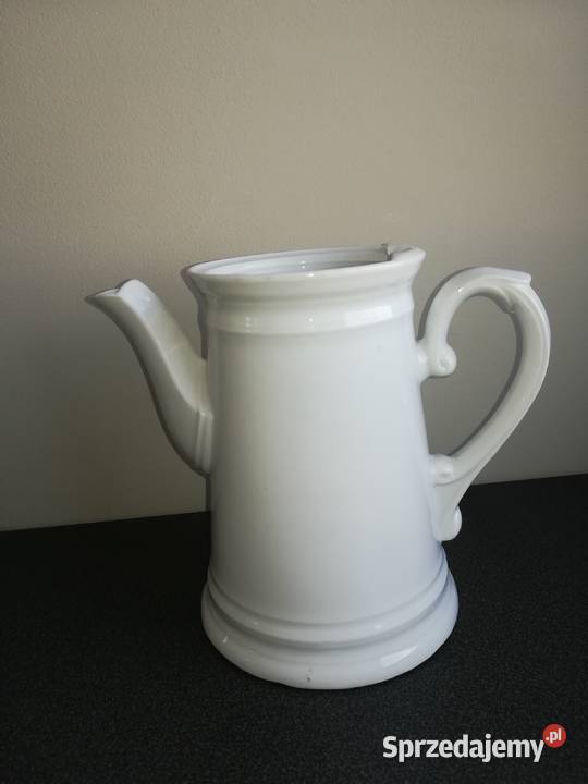 Biały porcelanowy dzbanek porcelana śląska