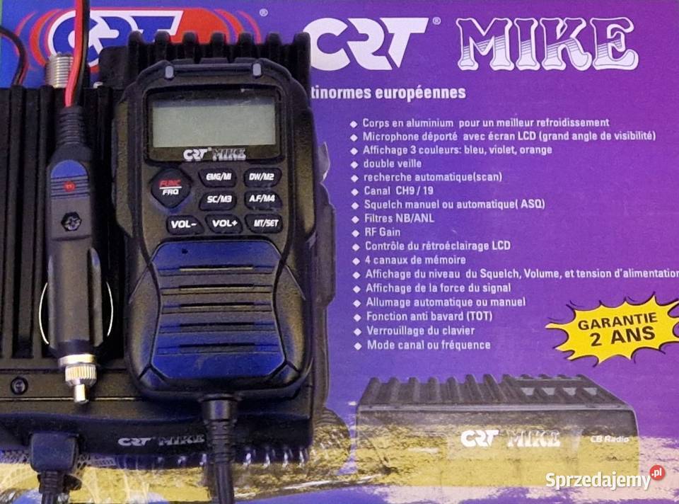 CB Radio w mikrofonie CRT MIKE RF GAIN ASQ AMFM Car audio Ostrów Mazowiecka