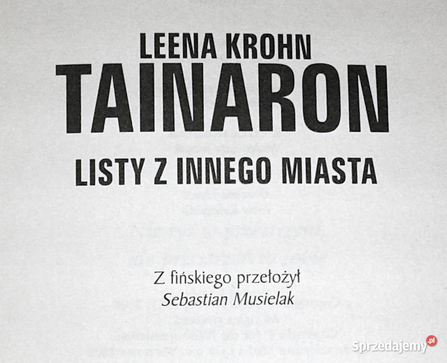 Tainaron Leena Krohn Pozostałe lubelskie Chełm