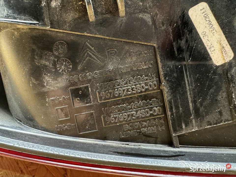 Lampa tył tylna prawa rh citroen DS ds3 I 1 10 Międzychód