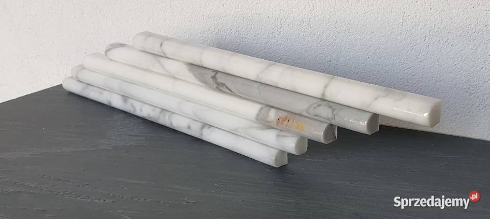 Wałek marmurowy ozdobny ścienny Bianco Calacatta Płytki podłogowe