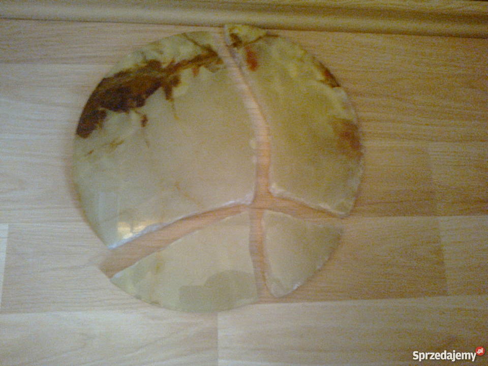 Stolik kwietnik z mosiądzu i onyxu