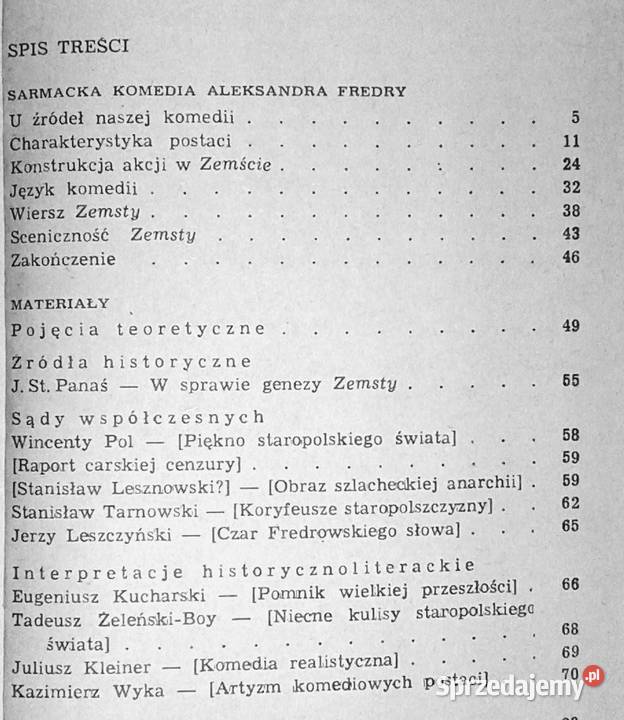 Zemsta Aleksandra Fredry Mieczysław Inglot Chełm