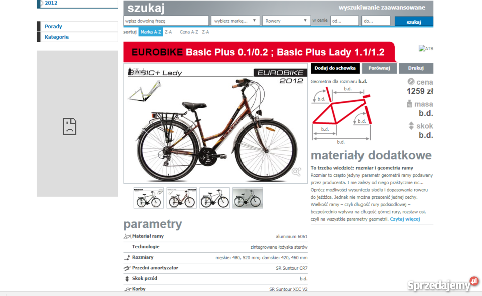 Rower miejski Eurobike Basic Bolesławiec