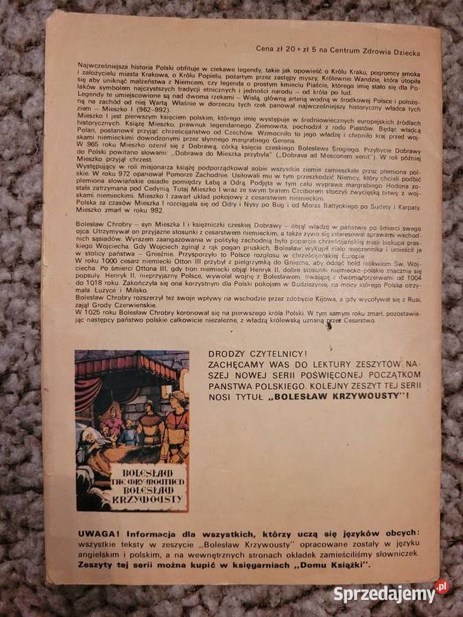 O Mieszku I i jego synu Bolesławie Chrobrym 1981 Gdynia