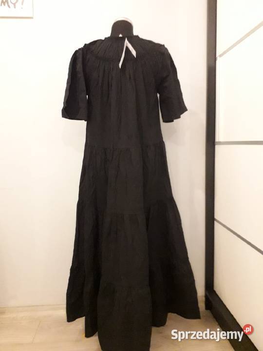 Maxi letnia sukienka z falbankami Topshop XS Topshop Kraków