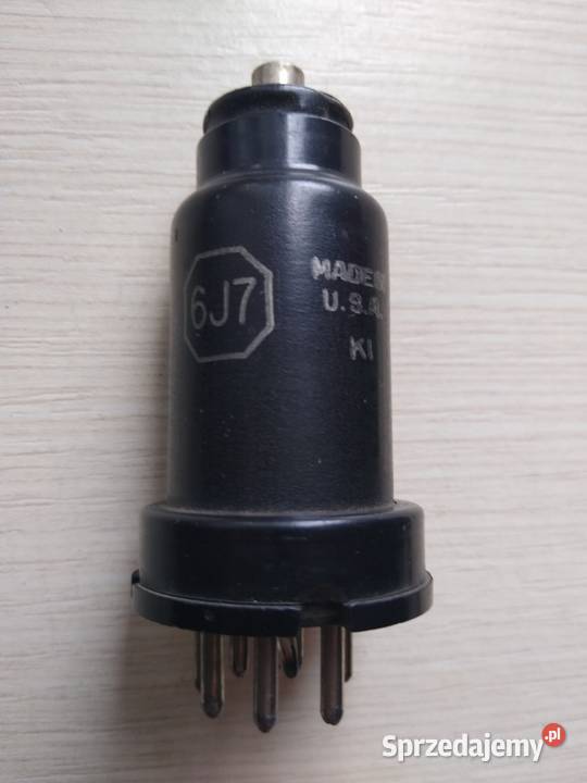 Lampa elektronowa 6J7 Pentoda RCA Prostyń