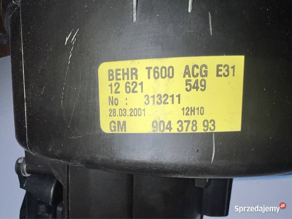 Wentylator dmuchawy Opel Zafira A 20 DTI wielkopolskie Ostrzeszów