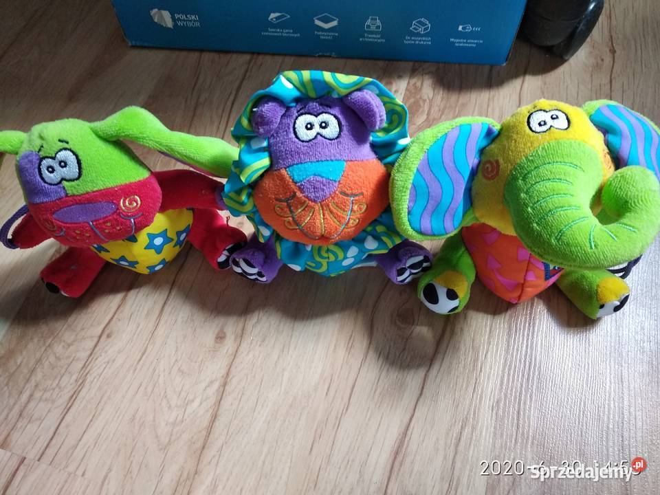 zawieszka maskotki grzechotki na wózek fotelik Poznań