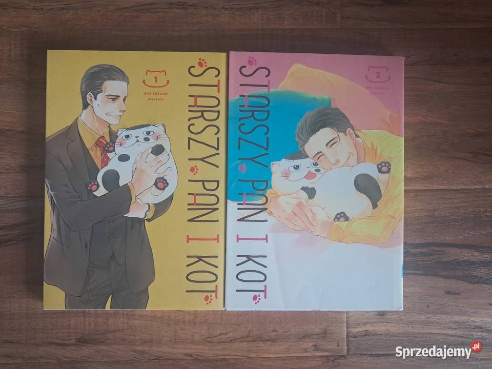 zestaw 2 książeczek manga starszy pan i kot stan Sandomierz