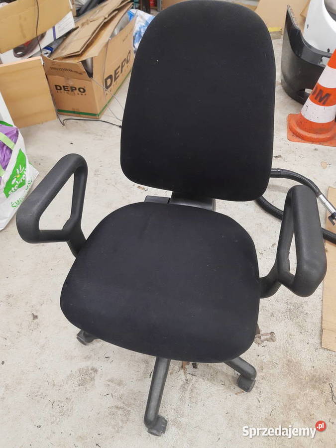 Fotel Krzesło Biurowe Czarne Obrotowe Lublin