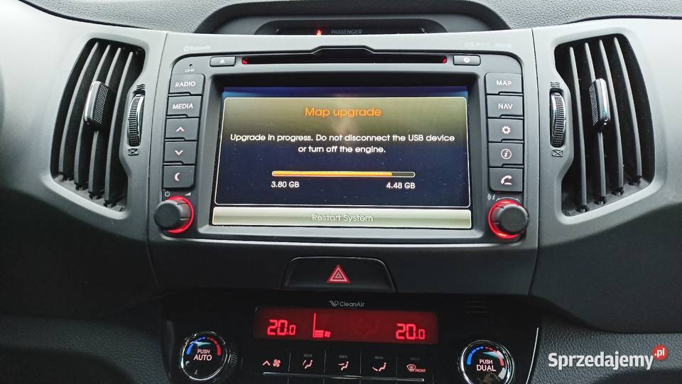 Kia Sportage polskie menu polski lektor mapy Aleksandrów Łódzki
