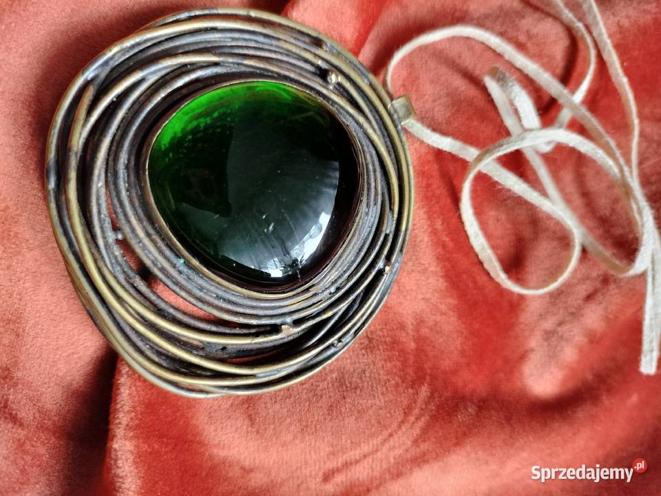 Piękny miedziany wisior zawieszka prl