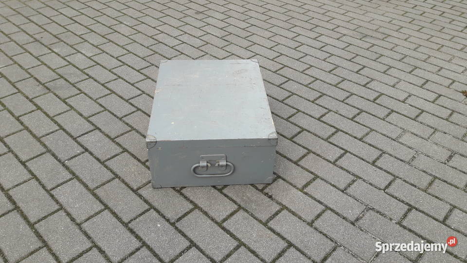 Skrzynka skrzynia wojskowa drewniana Vintage Gdynia
