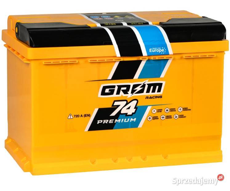 Akumulator 74Ah 720A EN Grom Racing P Kościerzyna