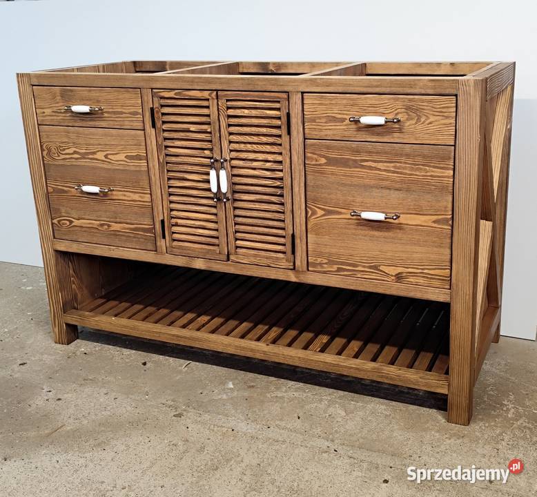 Komoda szafka drewniana pod umywalkę nablatową 120cm