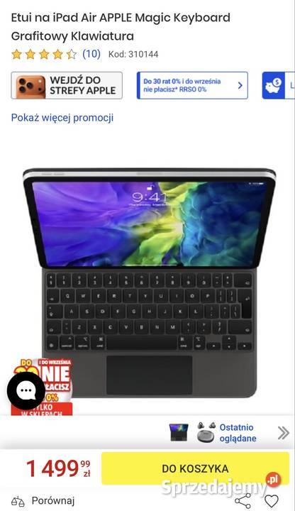 Klawiatura do I Pad czarno-srebrny Akcesoria (Laptop/PC) Grodzisk Mazowiecki