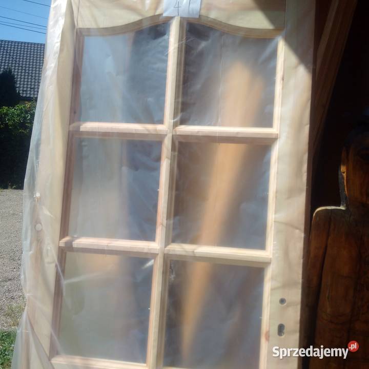 drzwi prawdziwe sosnowe drewniane Żywiec