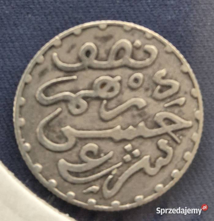 12 Drachm SREBRO AH 1313Maroko Numizmatyka Wałbrzych