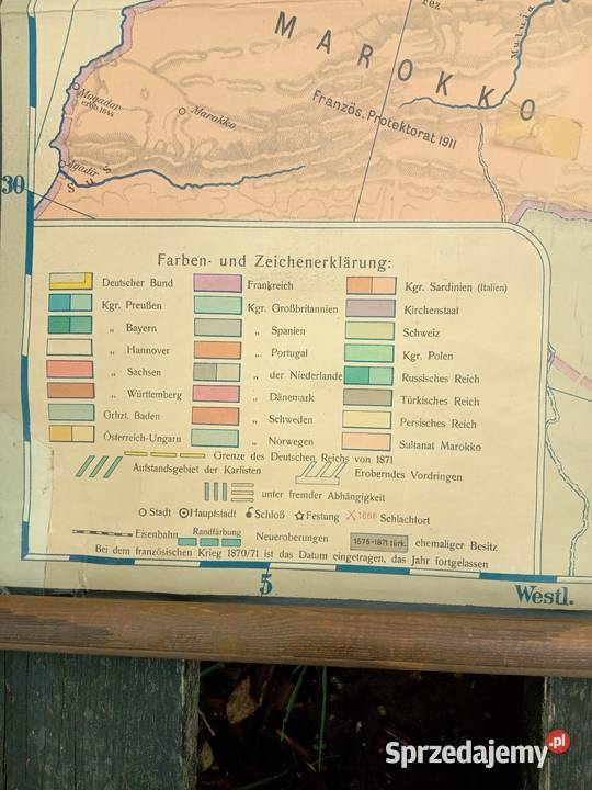 Mapa Europy 1899 150 x 200 małopolskie Gdów