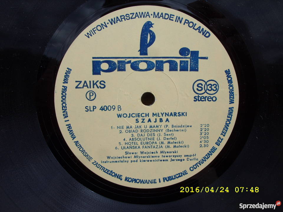 LP poezja WOJCIECH MLYNARSKISZAJBA 2 LP poezja śpiewana Wołów