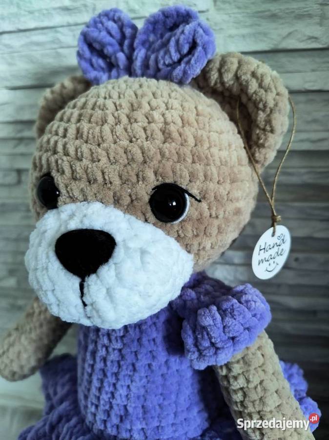 Miś misia handmade szydełkowy DOSTĘPNY RĘKI śląskie Myszków