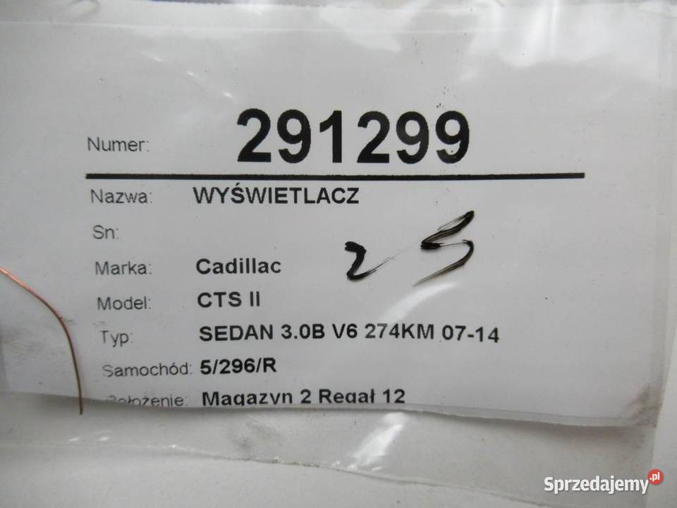 WYŚWIETLACZ CADILLAC CTS EKRAN MONITOR