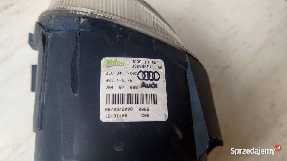 Audi A4 B7 prawy halogen lampa przeciwmgielna śląskie Czeladź