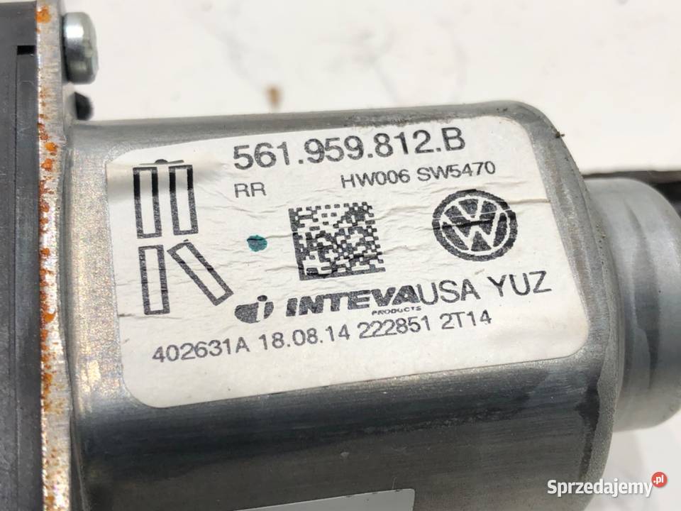 PODNOŚNIK SZYBY PRAWY TYŁ VW PASSAT B7