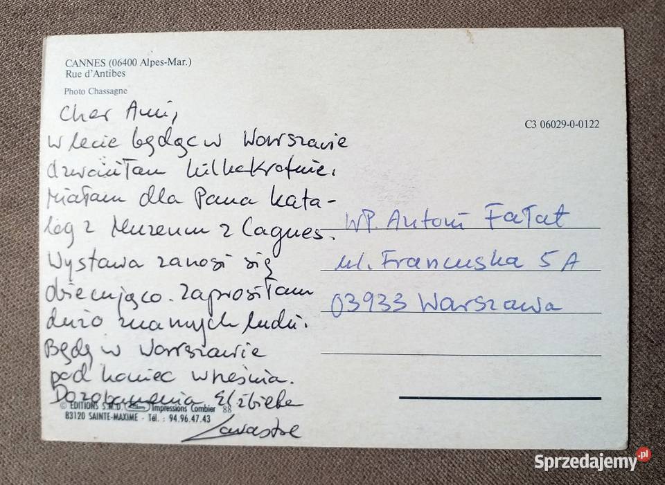 CANNES WIDOK NA RUE D ANTIBES W CENTRUM MIASTA Piszczac sprzedam